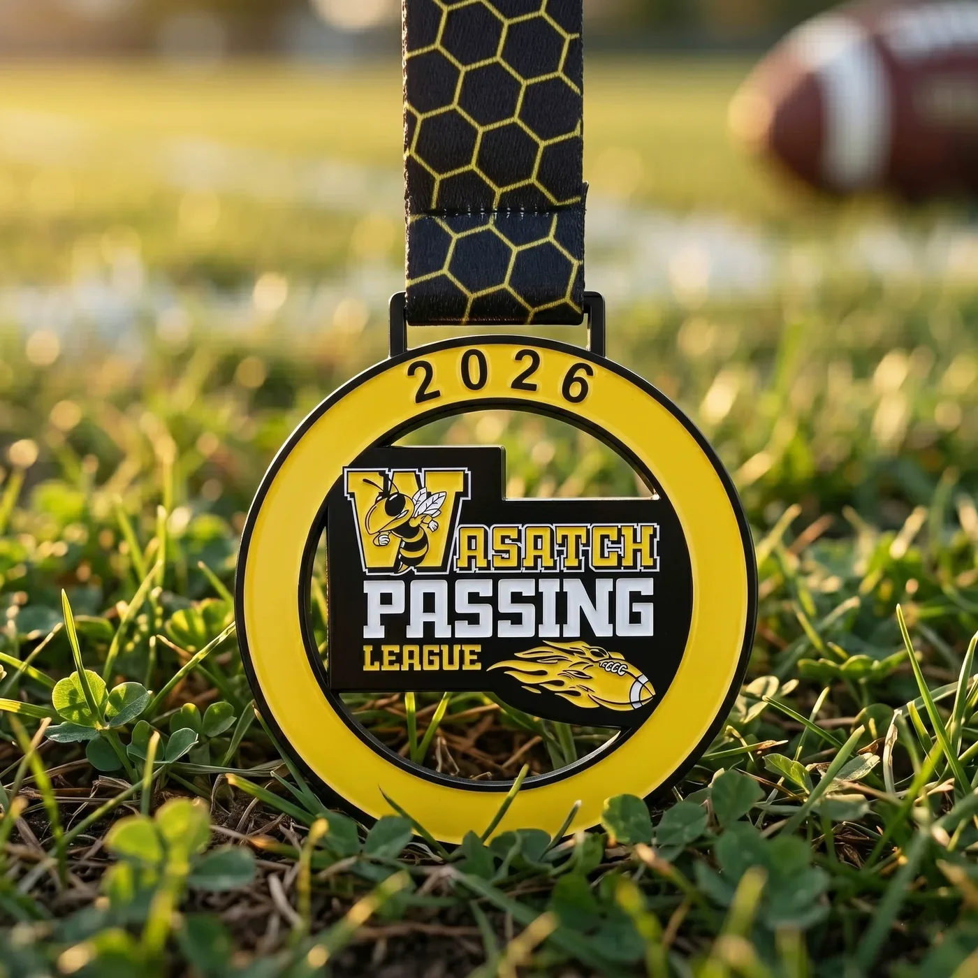 Custom cut-out sports medal